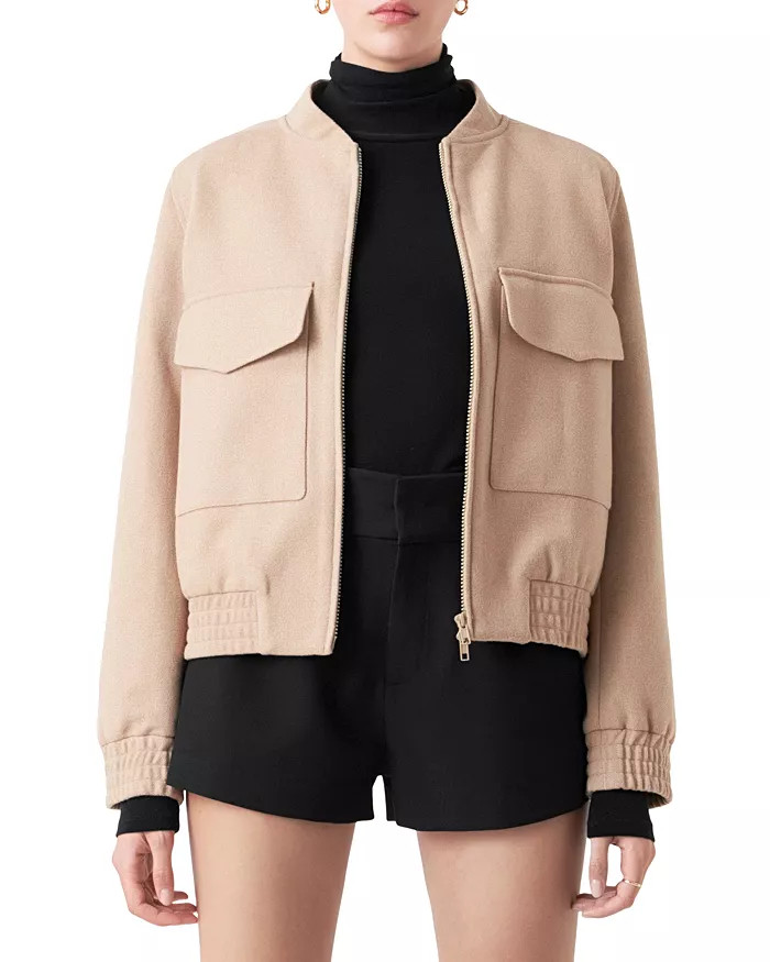 Felted Zip Bomber Jacket | Bloomingdale's (US)