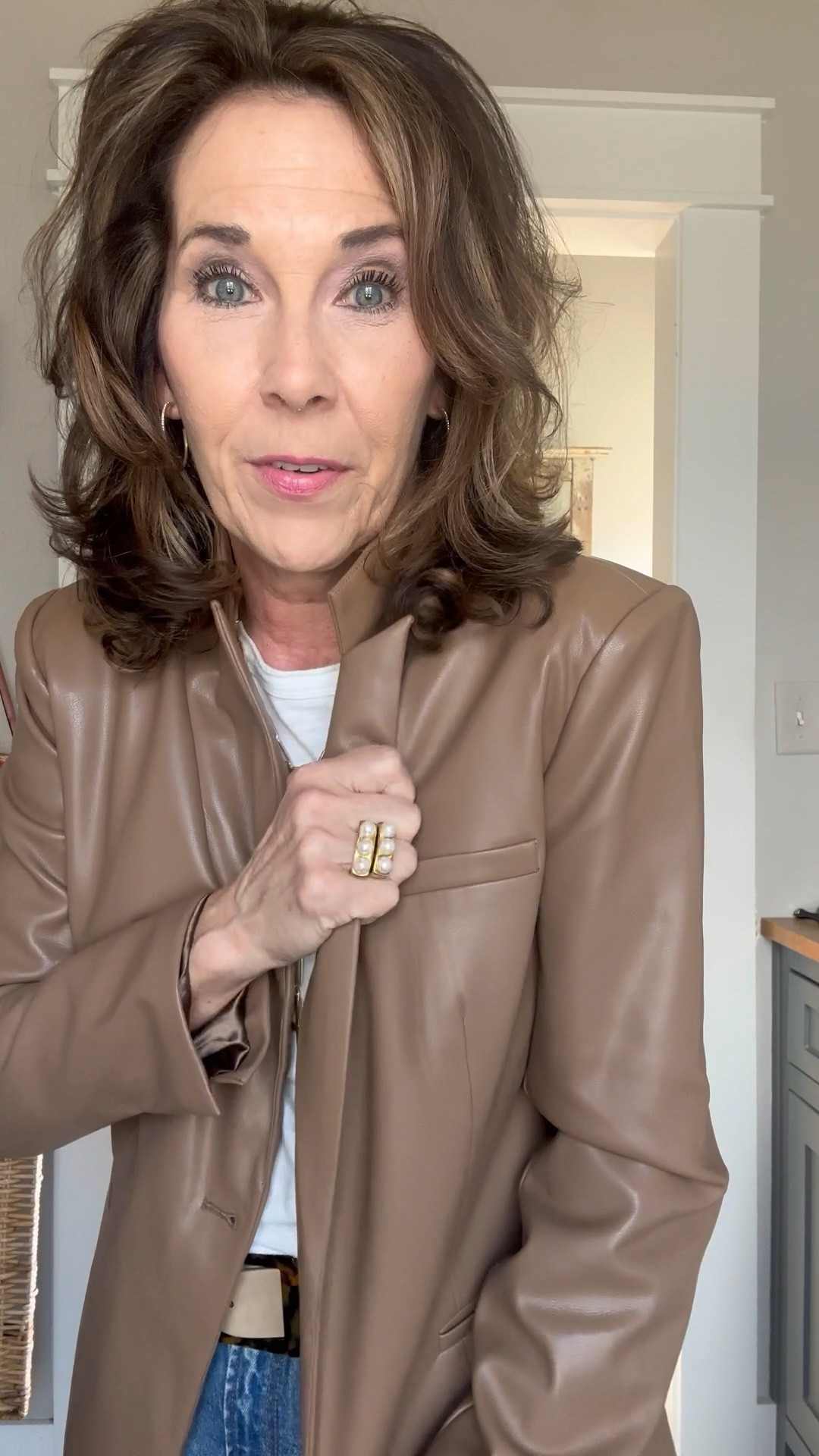 This faux leather blazer is SO soft!

I am so impressed with the quality and feel of this jacket.

It also comes in black and is only $44!!

This will sell out fast, so grab one now! 

It’s going to be a great fall staple piece.

#jacket #blazer #leatherjacket #fallblazer #fallfashion

#LTKStyleTip #LTKWorkwear #LTKOver40