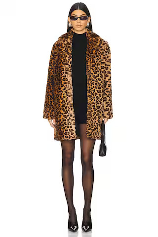 superdown Raina Faux Fur Coat in Brown Leopard from Revolve.com | Revolve Clothing (Global)