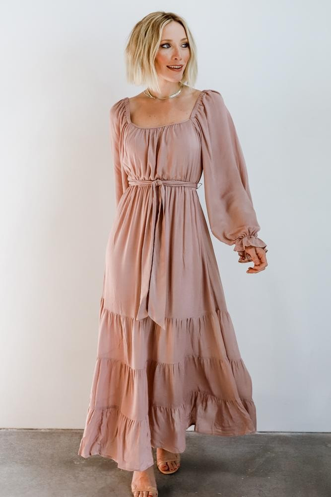 LeAnn Mauve Square Neck Dress | Baltic Born