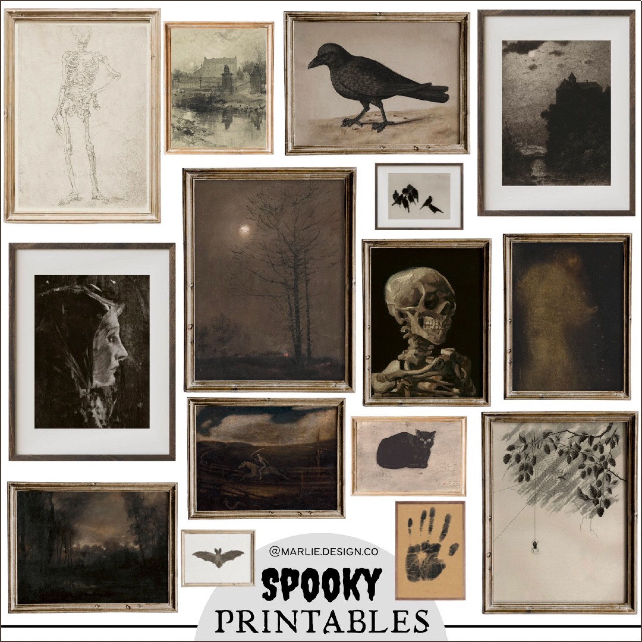 Spooky Printable Art : Halloween Art | spooky art | Halloween decor | Halloween party | vintage Halloween art | vintage spooky art | moody vintage art | moody vintage portrait | Skelton art | skull art | moody landscape art | haunted house art 

#LTKunder50 #LTKSeasonal #LTKhome