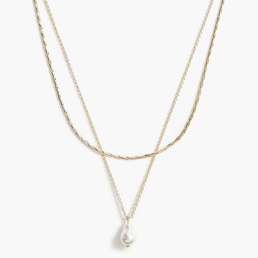 Pearl layering necklace | J.Crew Factory