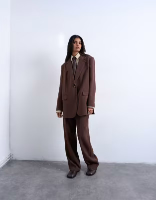 Topshop suit co ord in chocolate | ASOS (Global)