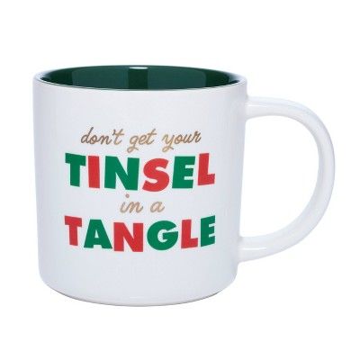 16oz Stoneware Don&#39;t Get Your Tinsel In A Tangle Mug - Parker Lane | Target