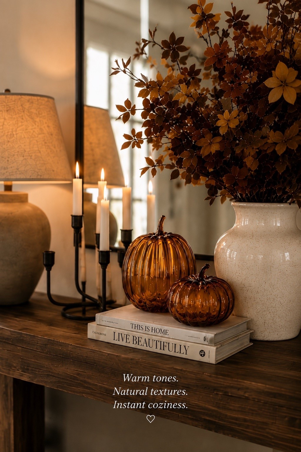 Fall home refresh 🍂🤎 Mixing Target, Walmart + Amazon finds to create a cozy, elevated fall look without spending a fortune. Warm woods, amber pumpkins, soft textures + those pretty fall stems make the whole space feel ready for the season. Everything is linked!

#FallHomeDecor #TargetFinds #WalmartFinds #AmazonHome #FallDecor #ModernOrganicHome

#LTKSaleAlert #LTKSeasonal #LTKHome