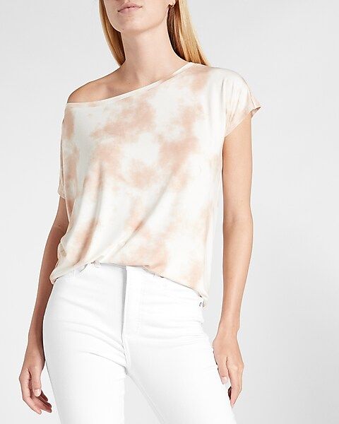 Tie Dye Relaxed Off The Shoulder London Tee | Express