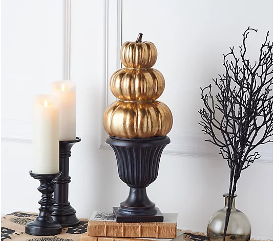 Simply Stunning 20" Pumpkin Topiary by Janine Graff - QVC.com | QVC
