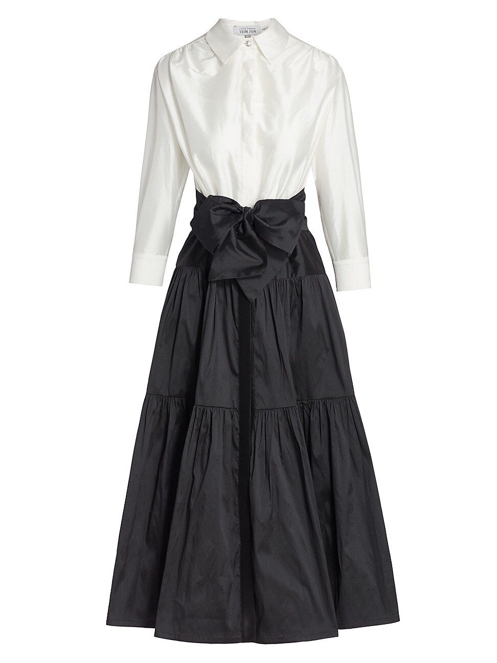 Two-Tone Bow Shirt Dress | Saks Fifth Avenue