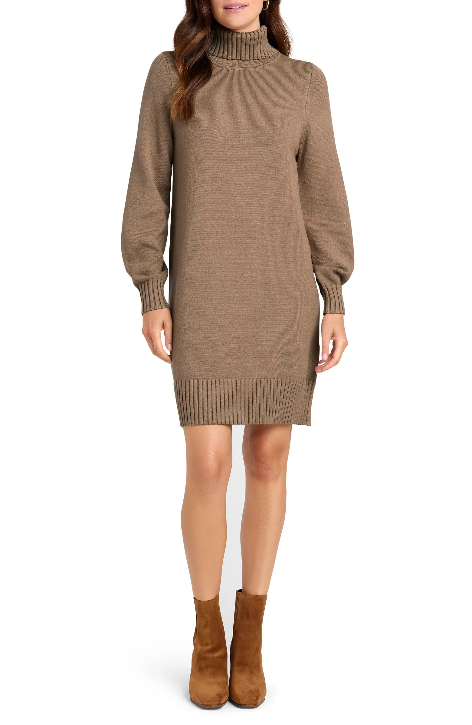 x Cella Jane Turtleneck Long Sleeve Sweater Dress | Nordstrom