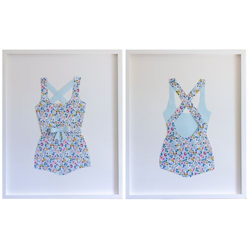 Dawn Wolfe, Folded Paper Floral Bathing Suit Set | One Kings Lane