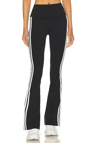 Raquel High Waist 32" Supplex Flare Legging in Black & White | Revolve Clothing (Global)