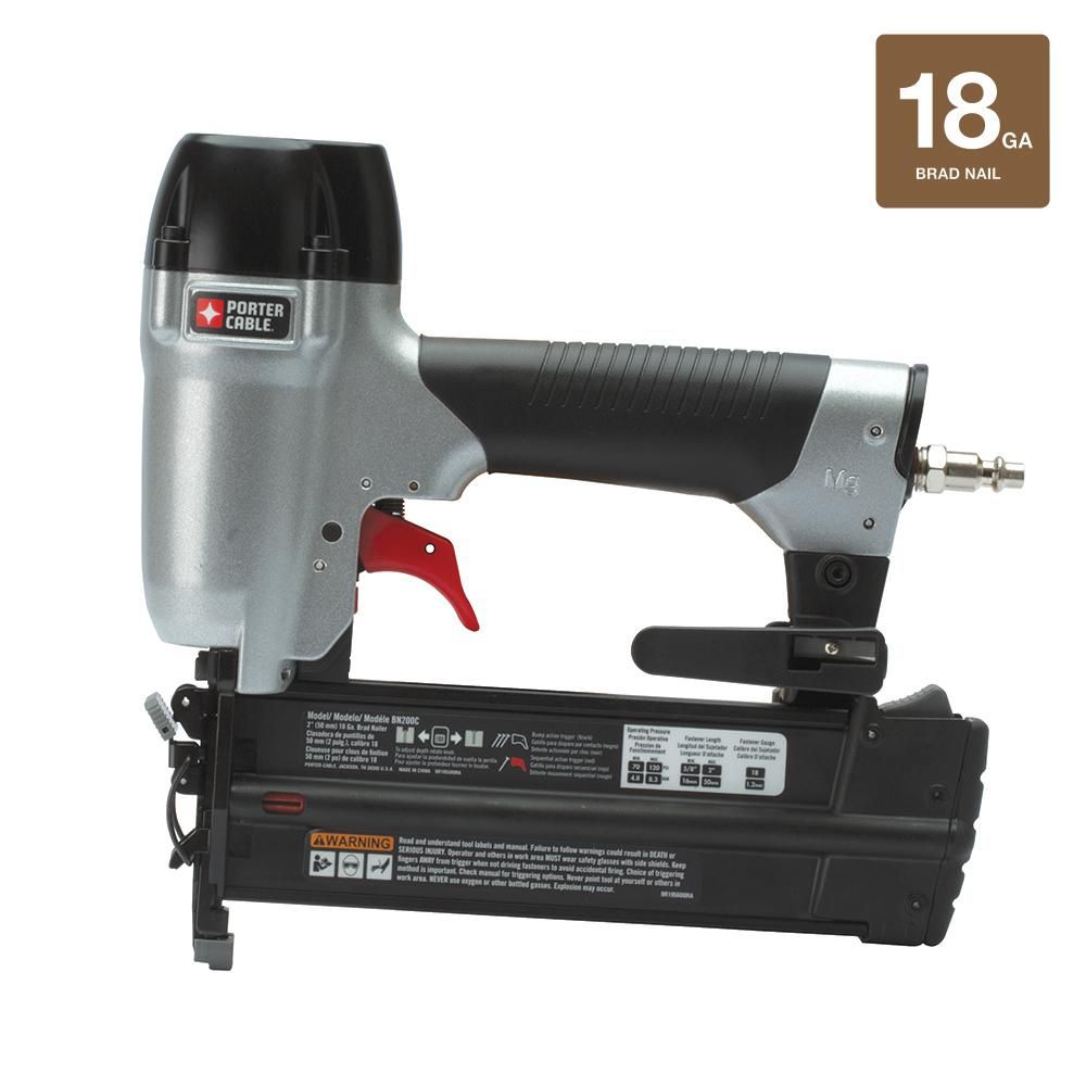 18-Gauge Pneumatic Brad Nailer Kit | The Home Depot