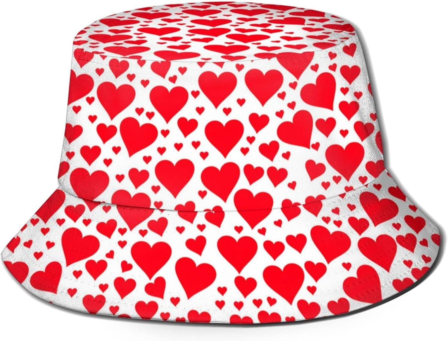 Valentine's Day Cap Heart Bucket Hats Heart Shaped Unique Design hat Beach Sun Proctection Hat fo... | Amazon (US)