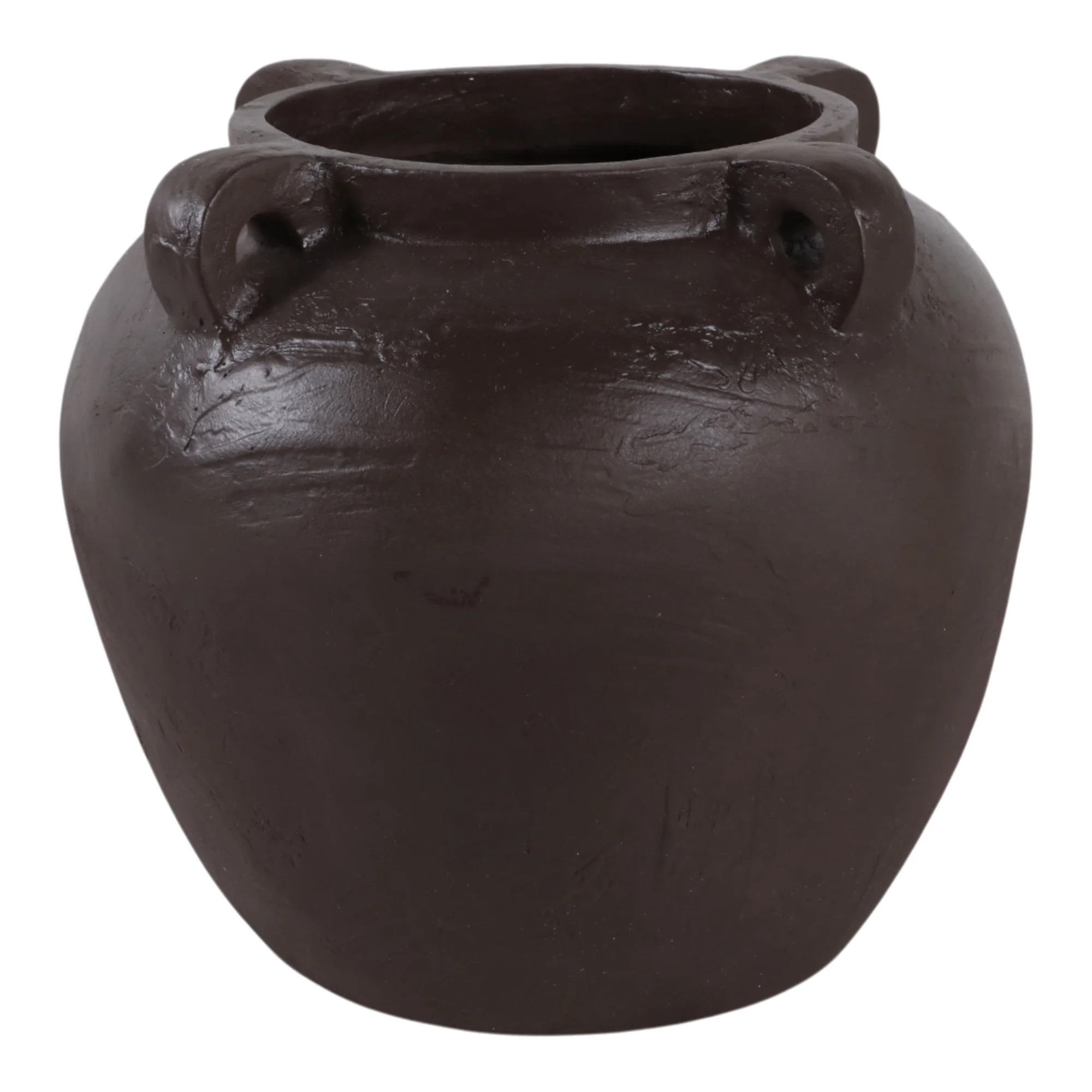 Decorative Rustic Textured Vase with Handles - Perfect Flower Vase for Living Room, Bedroom, Offi... | Walmart (US)