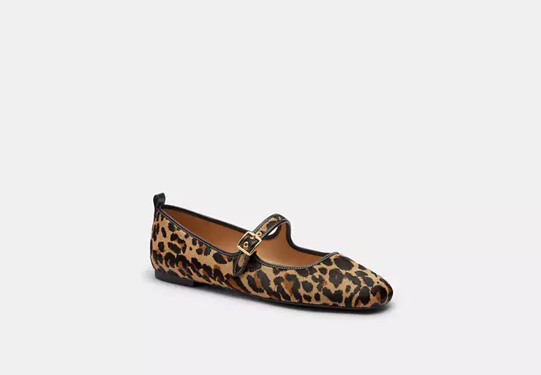 Coach Outlet C Rivet Mary Jane With Leopard Print - Multi, Size: 5 | Coach Outlet US
