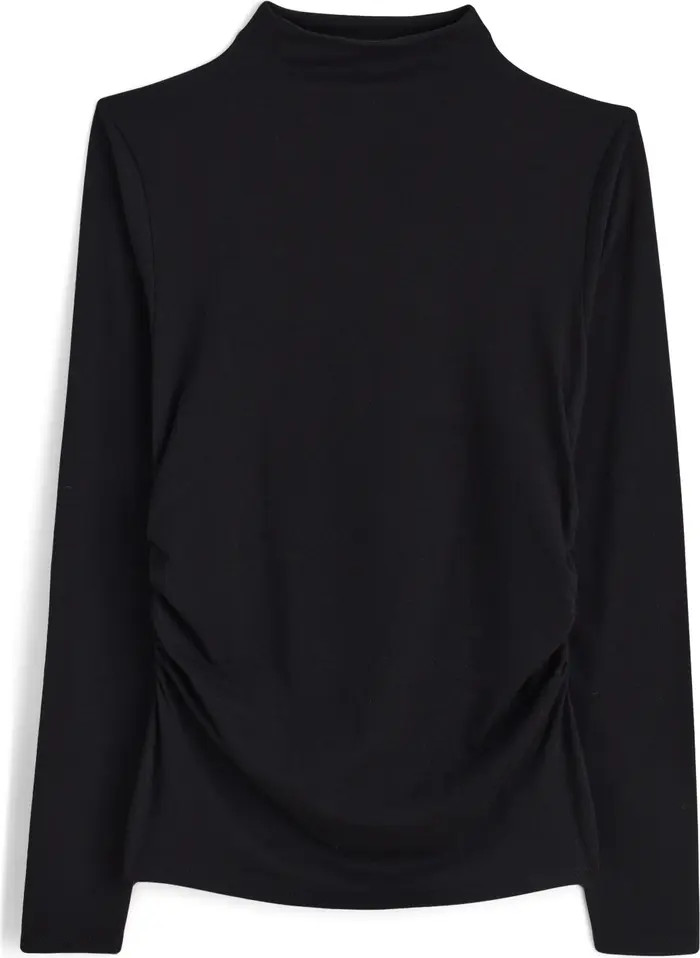 Ruched Mock Neck Long Sleeve Top | Nordstrom