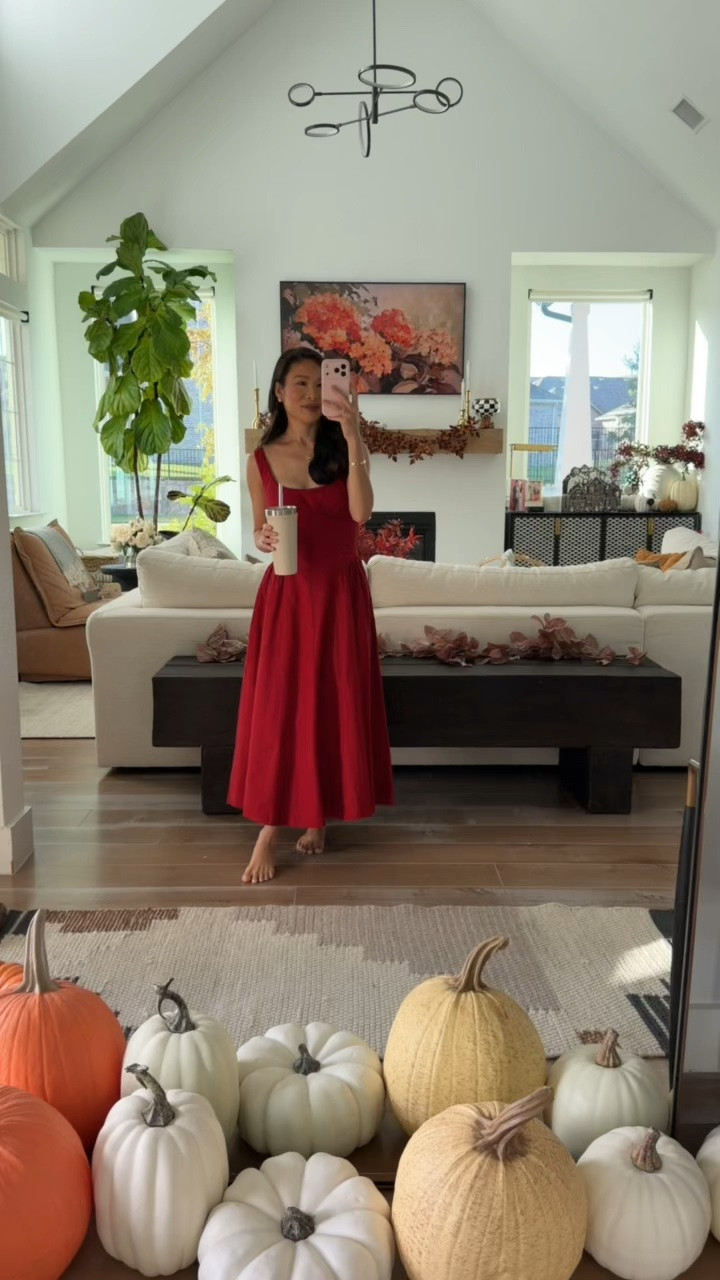 100% cotton midi dress that is bra-free and so flattering for early fall! Can be worn with a cardigan for chillier days and dressed up for date nights.

#LTKootd #LTKSeasonal