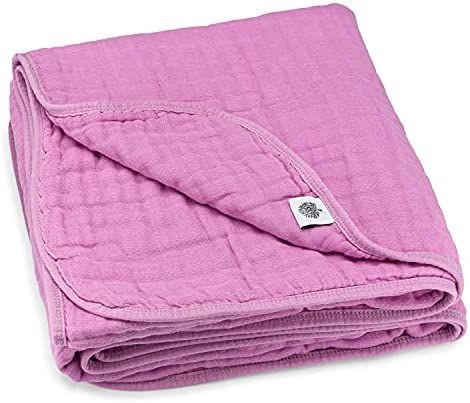 Parker Baby Muslin Blanket - 100% Soft Cotton Baby Quilt and Kids Reversible Blanket - Crib, Stro... | Amazon (US)