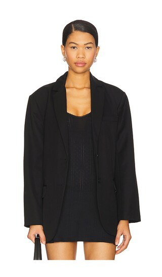 ANINE BING Quinn Blazer in Black. Size S. Also in L, M, XS. | Revolve Clothing (Global)