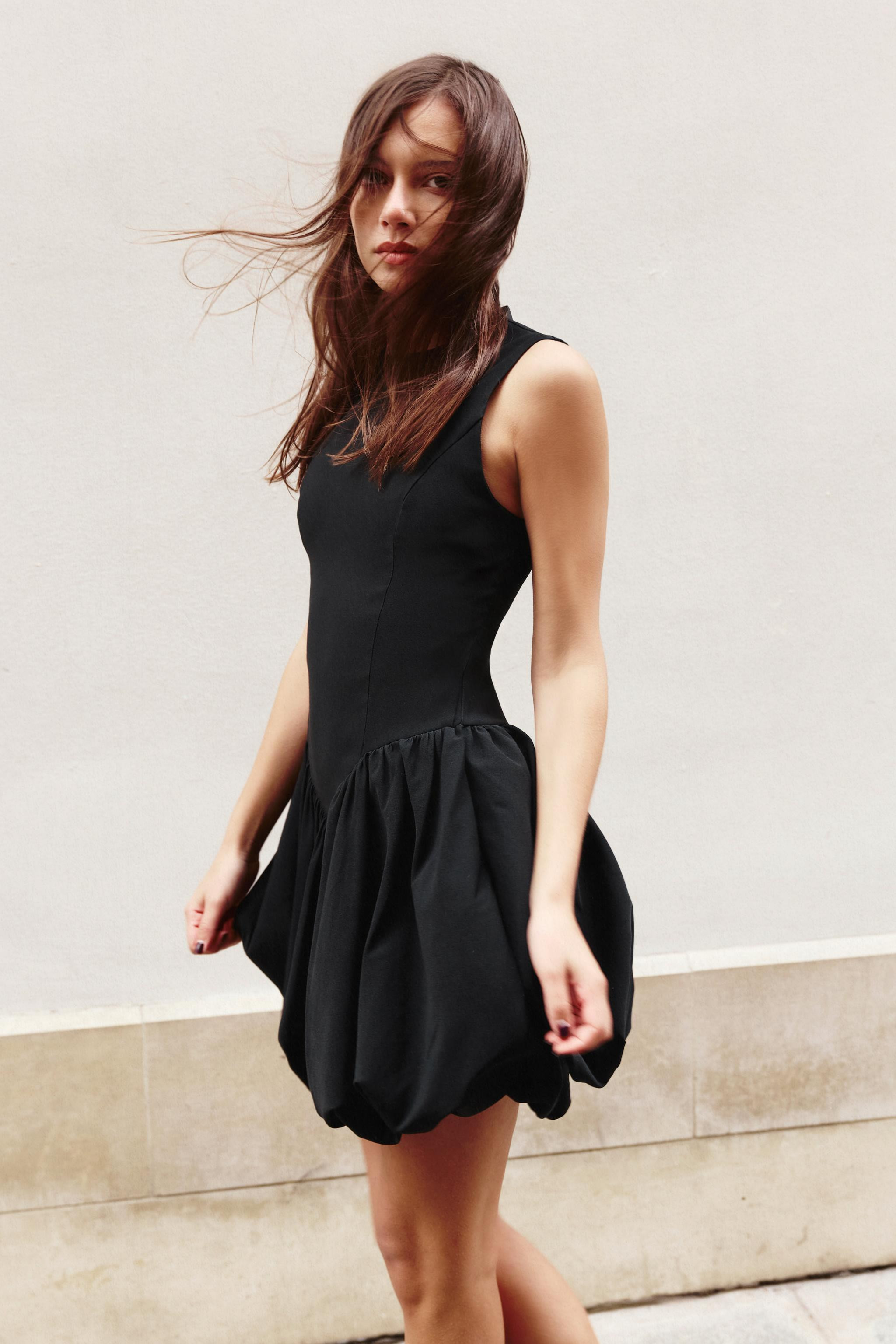 SHORT BALLOON EFFECT DRESS | Zara US