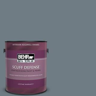 BEHR ULTRA 1 gal. #N490-5 Charcoal Blue Extra Durable Eggshell Enamel Interior Paint & Primer 275... | The Home Depot