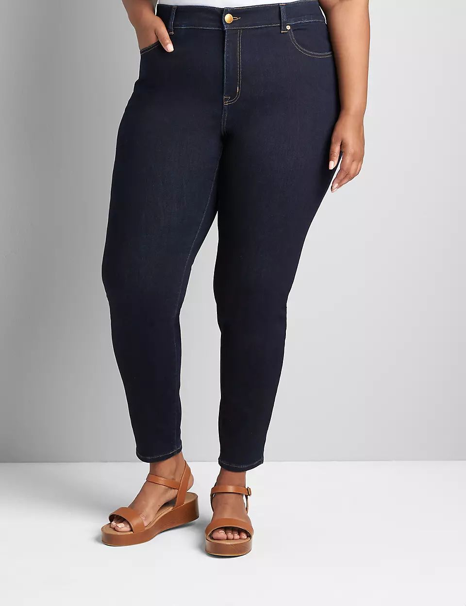 Curvy Fit High-Rise Skinny Jean- Dark Wash | Lane Bryant (US)