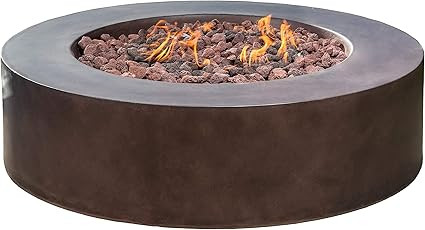 Propane Fire Pit - Outdoor Patio - Fire Pit Table - Stainless Steel Burner Patio Heater with Lava... | Amazon (US)