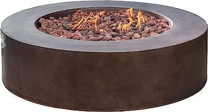 Propane Fire Pit - Outdoor Patio - Fire Pit Table - Stainless Steel Burner Patio Heater with Lava... | Amazon (US)