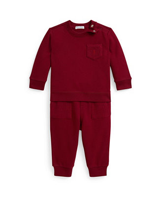 Baby Boys' Waffle-Trim Sweatshirt and Joggers, 2-Piece Set | Macy's