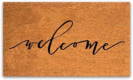 Coco Coir Door Mat with Heavy Duty Backing, Welcome Doormat, 17”x30” Size, Easy to Clean Entr... | Amazon (US)