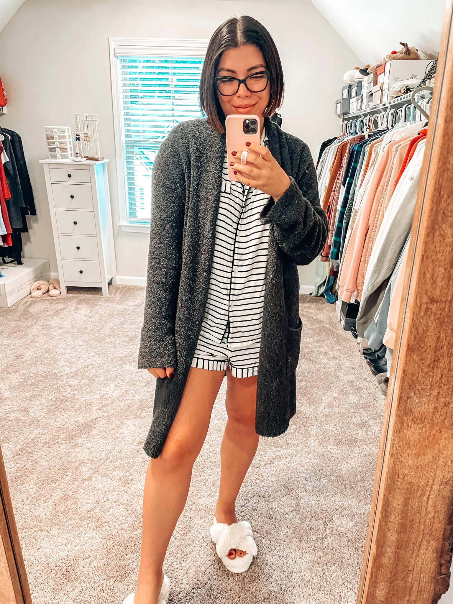 happy Labor Day queens! nothing like a matching pj set to make you feel your life is put together 🖤 got my nails & hair done this weekend and feel like a new woman ✨ 

#LTKunder50 #LTKstyletip