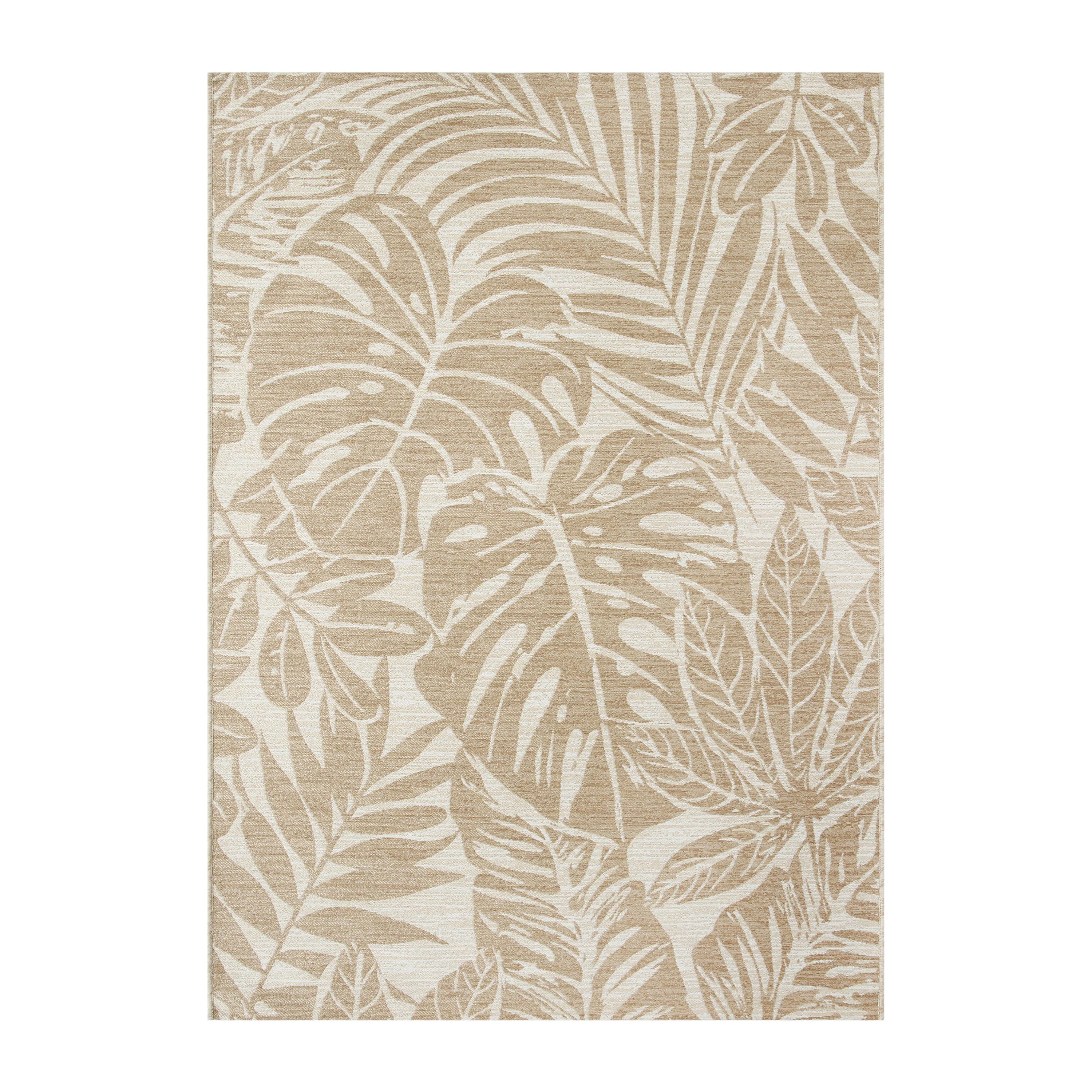 Better Homes & Gardens Neutral Palm Outdoor Rug, 9' x 12' | Walmart (US)