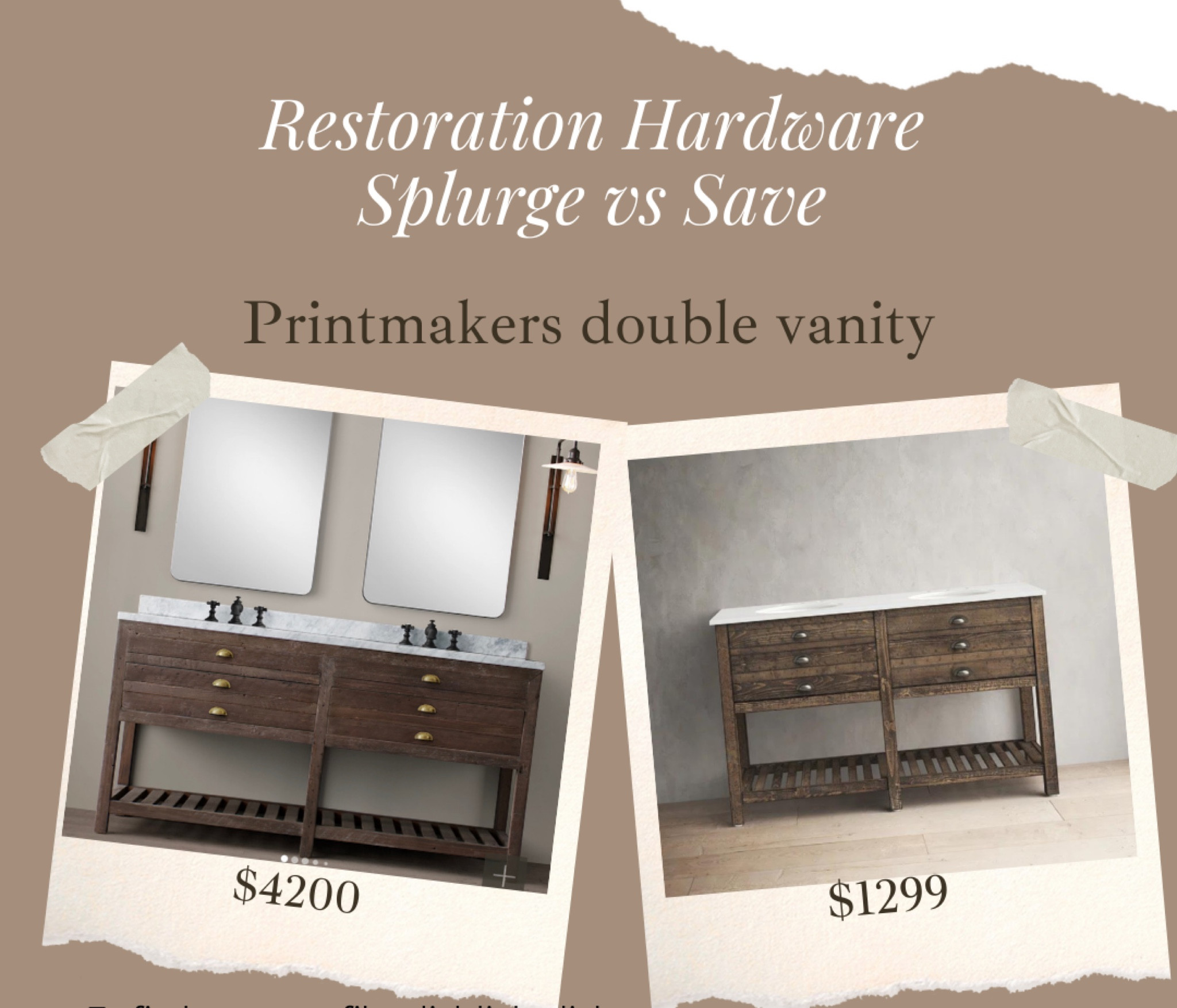 This double vanity looks so much like restoration hardware and is a great way to begin a bathroom remodel on a budget! On major sale for Black Friday! 

Looks for less, home decor, neutral decor, modern decor, arhaus, looks for less, chandelier, accent furniture, accent chair, neutral aesthetic, arhaus, restoration hardware, bathroom remodel, bathroom upgrade, bathroom update, diy bathroom project 

#LTKsalealert #LTKhome #LTKstyletip