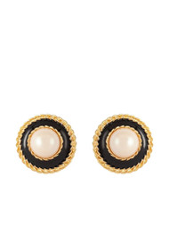 1990s pearl-embellished clip-on earrings