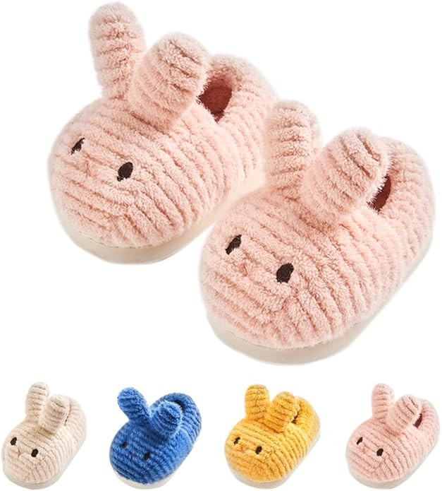 Toddlers Girl Boy Non-Slip House Slipper Warm Winter Slipper Cute Cartoon Bunny Rabbit Dinosaur S... | Amazon (US)