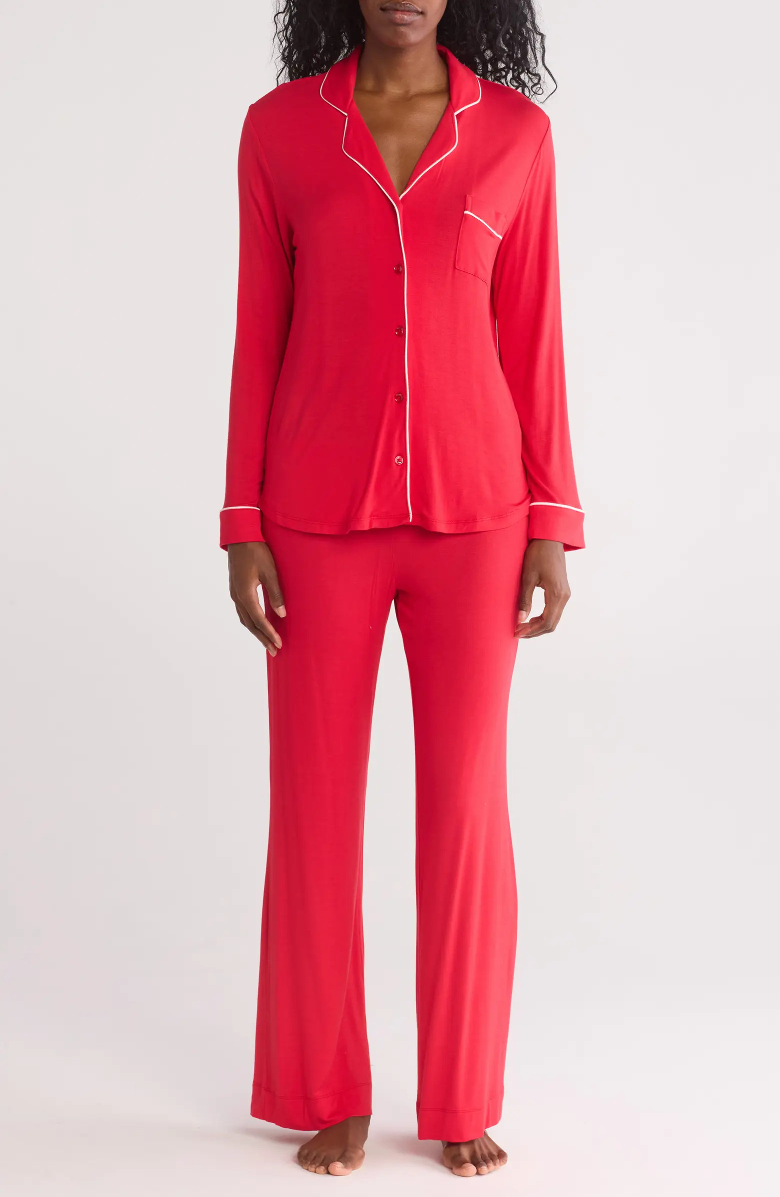 Tranquility Long Sleeve Shirt & Pants Two-Piece Pajama Set | Nordstrom Rack