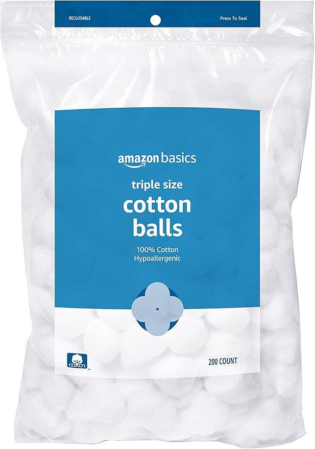 Amazon Basics Cotton Balls for Skincare, 200 Count (Previously Solimo) | Amazon (US)