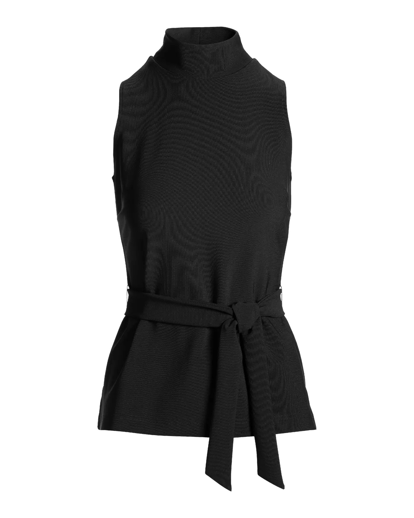 Beyond Travel Belted Mockneck Tunic Top - Jet Black | Boston Proper | Boston Proper