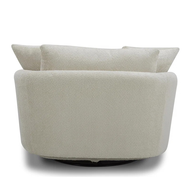 Brieona Upholstered Swivel Chair And A Half | Wayfair North America