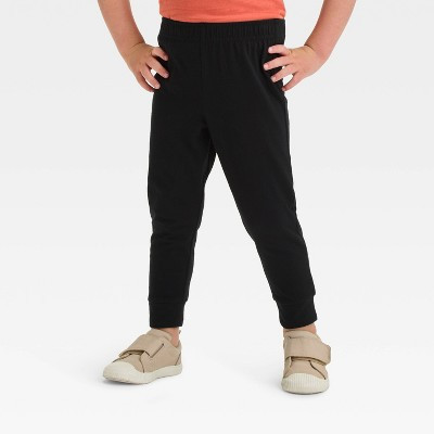 Toddler Boys' Jersey Jogger Pants - Cat & Jack™ Black 4T: Cotton Blend, Mid-Rise, Elastic Waist, Machine Washable | Target