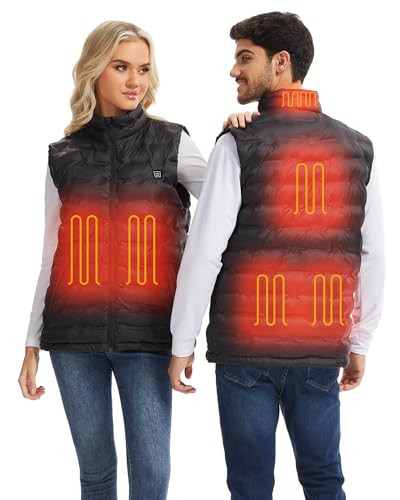 Obexexen Heated Vest, Electric Warming Heated Jackets, Unisex Winter Hooded Heated Vests Outerwear for Men Women, Lightweight Smart Heated Clothing Vest with 3 Heating Levels, Battery Pack Included | Amazon (US)