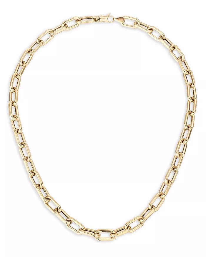 14K Yellow Gold Oval Link Collar Necklace, 16" | Bloomingdale's (US)