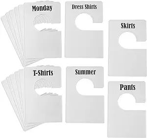 TraGoods 16 Pack White Clothing Rack Size Dividers Plus 60 Labels (1 Inch) and 16 Large Blank Lab... | Amazon (US)