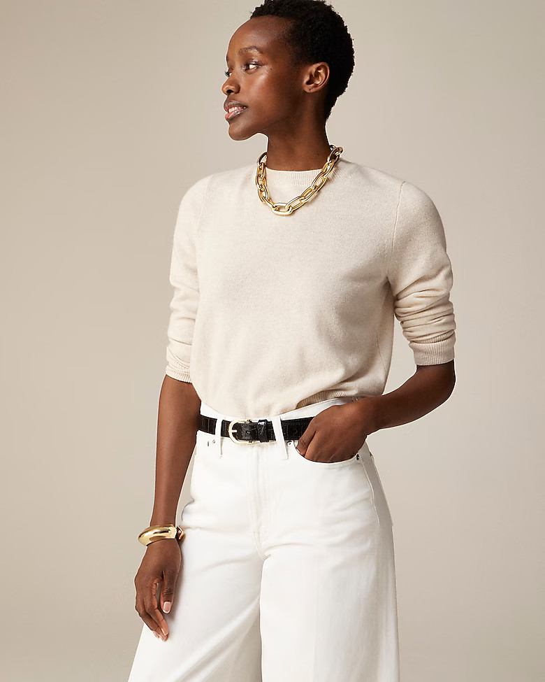 Cashmere classic-fit crewneck sweater | J. Crew US