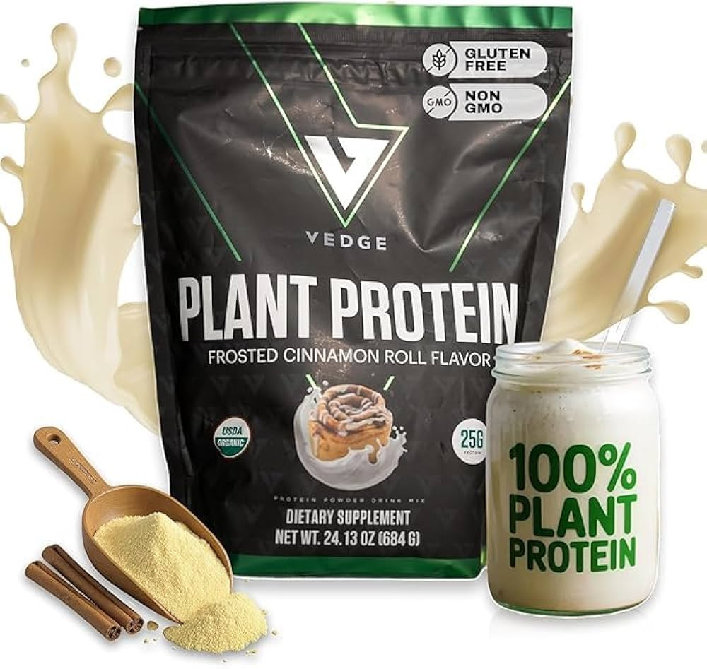VEDGE Vegan Protein Powder - Plant Protein Powder with Pea, Pumpkin & Sunflower - USDA Organic, A... | Amazon (US)