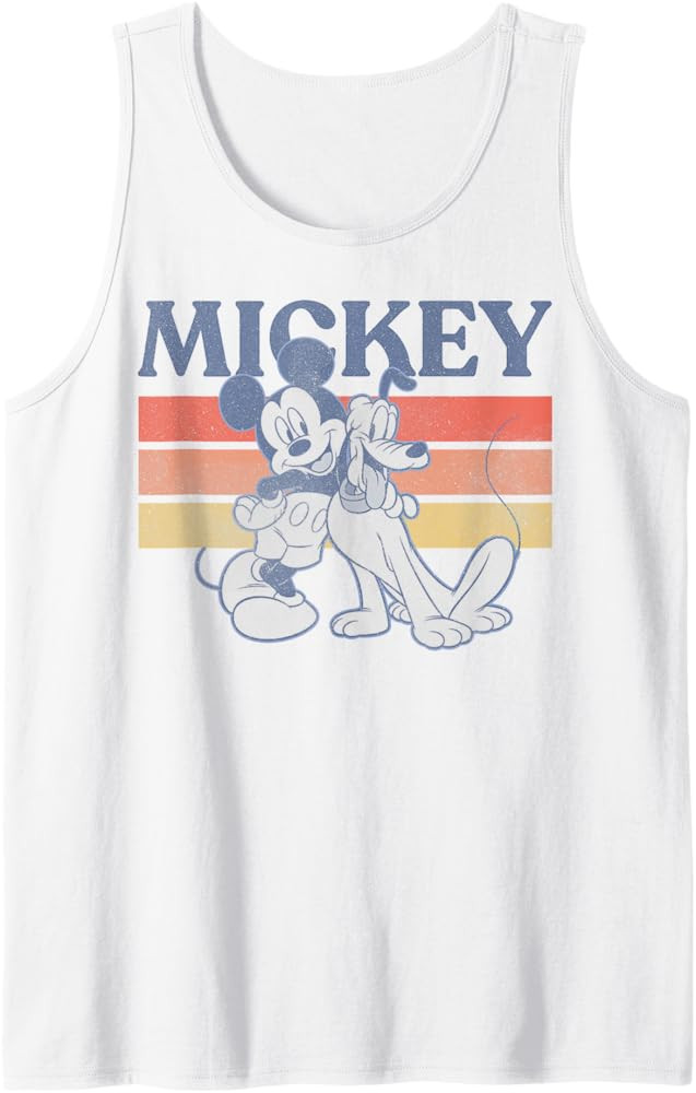 Disney Mickey And Friends Mickey And Pluto Retro Line Tank Top | Amazon (US)