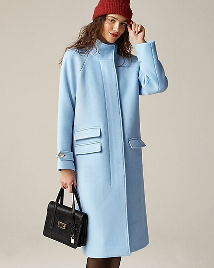 Long Toscana coat in Italian stadium-cloth wool blend | J. Crew US