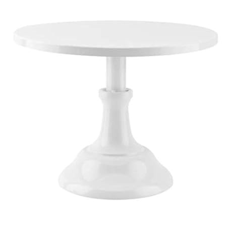 10 inch White Cake Stand: Metal Cake Holder Stand - white cupcake stand For Wedding Reception Birthday (White) | Amazon (US)