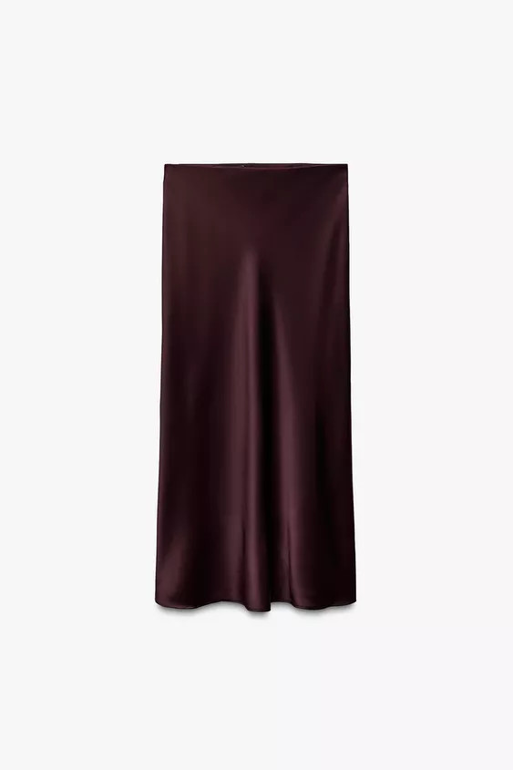 SATIN MIDI SKIRT | Zara UK