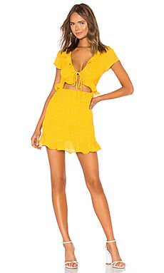 superdown Mercy Polka Dot Dress in Yellow from Revolve.com | Revolve Clothing (Global)